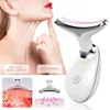 Face Massager Neck Firing Wrinkle Rimpel Tool Beauty Device LED P OP THERAPY KIN Reducer Vibratie Huid aanscherping 230812