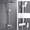 Chrome/Matte Black Bath Shower Faucet Set Shower Faucet Hot and Cold Mixer Tap For Bathroom Shower Rainfall Head With Hand Held