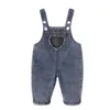 Jeans de Jeans para niños Pantalones para niños Rompers para niña Spring Autumn Solid Kids Baby Long Pant Girl Jumpsuit 230812