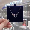 Ontwerper Rovski Luxe Top Top Juwelen Accessoires Klassiek Liefde Eeuwige hartvormige Hangketting Dames veelzijdige sleutelketen High Edition ketting ornament