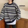 Pulls de femmes japonais Sen Big Sweater Girl lâche Loot Lazy Wind Student rétro Filoge Sweet Soft Soft Wild Womens Wipter
