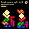 Lumière de nuit pour les enfants Puzzle Nougel LED 7 couleurs 3D Table de bureau empilable lampe de bureau constructible adolescents adolescents cadeaux hkd230812
