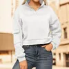 Damen Hoodies 2023 Herbst Winter Warm Viertel Zip Pullover Sweatshirts Frauen Vintage lässig übergroße Straße Sweatshirt Y2K Kleidung