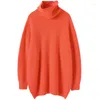 Women's Sweaters Cashmere Winter Warm Sweater Women 2023 Designer Latest Fashion For Clothes Orange Pullover Loose