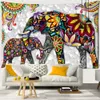 Tapissries 3D väggmålning elefant tapestry vägg hängande bohemisk hippie sovrum bakgrund trasa tryck hem dekor 230812