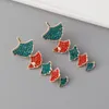 Kolczyki Dangle w kształcie wentylatora Ginkgo Leaf w kolorze damskim luksusowa biżuteria