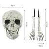 Andra evenemangsfestleveranser Halloween skelett falskt skeletthuvud och händer Set Scary Skull Decors Halloween Party Haunted House Halloween Decoration 230812