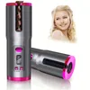 Rechargeable Automatic Curling Iron with LCD Display and Timer Settings - Perfect for Long Hair Styling