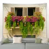 Tapissries 3D Flower Wall Tapestry Garden Poster utomhus stor vägg hängande vardagsrum sovrum rum estetik hem dekoration tapiz r230812