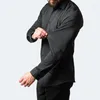 Men's Casual Shirts Plus Size 7XL 6XL High Elasticity Seamless Spandex Shirt Men Long Sleeve Slim Fit Solid Color Social Formal Dress