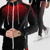 Mens Tracksuits Spring Zipper Jacketjogging Pants 2 Piece Set Male Casual Hooded Sportswear Set Autumn Gyms Sweat Suits 230811