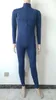 Blue Color Spandex Catsuit Costumes Womens Mens Jumpsuit med Double Front dragkedja