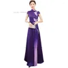 Ethnic Clothing 2023 Chinese Improved Cheongsam Dress National Flower Embroidery Qipao Elegant Banquet Evening Vestido Oriental