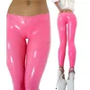 Leggings femininas Sexy Skinny Long Pants Troushers Women PVC Leatury Tights Cantura Low Fashion Sports Party Clubwear Roupas