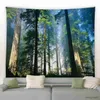 Tapestries Customizable Natural Forest Large Tapestry Autumn Landscape Hippie Wall Hanging Tapestry Bedroom Living Art Blanket R230812