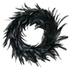 Andere evenementenfeestjes Salloween Feather Wrans Simulatie Zwart veren krans Home Decor Wall Hanging Party Halloween Kerstmuurdeur Decor 230811