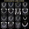 Customized 8Mm Hip Hop Chain S Sier Baguette Moissanite Cuban Chain Pass Diamond Test Rapper Jewelry Necklace For Man