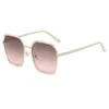 Korean style metal light women's round face fashionable INS street sunglasses men's UV protection