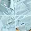 Chemises décontractées pour hommes 2023 printemps fraîche à manches longues en jean art art polyvalent coton pur coton confortable quotidiennement