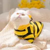 Dog Apparel Pet Clothes Spring Autumn Striped Hoodie Cute Pattern Small Cat Sweater Kitten Puppy Pullover Novel Dress Poodle Chihuahua