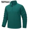 Herentruien Tacvasen 1/4 Zipper kraag Spring Fleece Sweaters Heren Warm sweatshirts Ademend Casual Sports Wandelen Wandel Turtleneck pullover Tops 230811