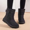 Stiefel Rimozy Nicht -Schlupf -wasserdichte Schneestiefel für Frauen dicke Plüsch Winter -Knöchelstiefel Frau Plattform Halten Sie warme Baumwollpolsterschuhe 230811 230811