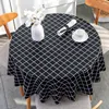 Table Cloth Round Tablecloths PVC Waterproof Oil Proof Circular Home Dining Decor 19 Colors Multi Sizes