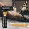 Tattoo Machine Professional Silent L-formad tatuering av pistol justerbar Rotary Pen Motor Hybrid Tattoo Machine Makeup Supplies With Cord Black 230811