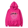 Sp5der Young Thug 555555 Men Women Hoodie High Quality Foam Print Spider Web Graphic Pink Sweatshirts y2k Pullovers size S-XXL