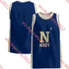 Maillot de basket-ball des aspirants de la marine Lysander Rehnstrom Kam Summers Mac MacDonald Amir Whitlock Myles Evans Mitch Fischer Maillots de la marine pour jeunes hommes cousus sur mesure