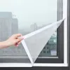 Rideaux transparents mousqueurs à fermeture éclair auto-adadhésive