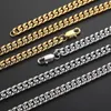 Cadeias 2023 18K Gold Bated Men's Cuban Link Chain