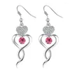 Orecchini penzolanti ER-00365 Crystal Crystal di moda coreano Gift di San Valentino Regalo d'argento Placcuini Orecchio per le donne Accessori per le donne Accessori