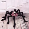 Andra evenemangsfestleveranser Lofytain Halloween Skull Spider Decoration Horror Skeleton Spider Plush Props Scary Prank Simulation Spider Ornament 230811