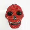 Akşam çantaları Lady Skull Cadılar Bayramı Hediye Taşları Debriyaj Çantaları Kadın Rhinestones Akşam Çantası Düğün Çantaları Kristal Zincir Altın Gümüş Gün Debriyajları 230811