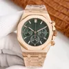 Mens Business Fashion Casual Watches end electroplating Designer watches42mm Quartz movementchronograph watch Stainless steel folding buckle sapphire mirror