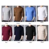 Mens Sweaters TFETTERS Spring Autumn Knitted Sweater Men Long Sleeve ONeck for Man Solid Color Gray Slim Oversize M4XL 230811