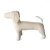 Hundkläder Dachshund Model Kläder Display Props Black and White PVC Leather Standing Posture Pet Supplies