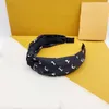 Headbands Designer New South Korean high-grade printed satin hair hoop with wide edge knot anti slip headband HF1V