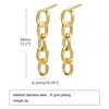 Pendant Necklaces Modyle Gold Color Stainless Steel Link Drop Chain Earring for Women Fashion Dangle Ear Jewelry Accessoires 230811