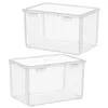 Lagringsflaskor 2st Toast Box Clear Bread Food Kyl Holders Organizer för hemmet