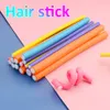 Hårrullar 10st DIY Simple Flexible Hair Curling Rod Stick Fashion Hair Curler Tool Soft Foam Twist Stick Hairdressing Salon Color Random 230811