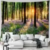 Tapestries SepYue Forest Wall Tapestry Nature Pattern Rays Tree Larg Wall Hanging Cheap Hippie Home Decoratio Room Decor Aesthetic R230812