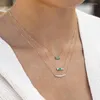 Chaines S925 Collier de diamant flottant en argent sterling - Petit design élégant et intemporel pour les femmes