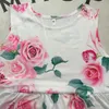 Roupas combinando para a família Look da família Vestido sem mangas para mãe e filha Roupas combinando para a família Floral Mamãe e eu Vestidos de festa Mãe e bebê Roupa de meninas