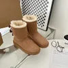 Australië Australische Klassieke uggz Warme Laarzen Designer Dames Snowboot Winter Vol bont Pluizige harige Satijnen Enkelboog Tasman Laarzen Laarsjes pantoffels 35-43