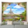 Tapestries Beach Outside The Window Printed Tapestry Sea Ocean Landscape Hippie Wall Hanging Tapestries Art Decor Blanket R230812