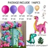 Inne imprezy imprezowe zapasy 1pcs Dinozaur Decor urodziny Pink miecz smok folia balonowa łuk girlanda dziecko chłopiec dino baby shower 230812