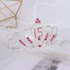 Clips de cheveux mignons Tiaras et couronnes Bride Wedding Headress Girl Femmes Rimestone Accessory Bijoux Anniversaire 15 ans Fête