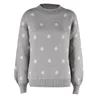 Frauenpullover Polka Dot Frauen Pullover 2023 Herbst Winter Fashion Frau Pullovers Tops Chic Lose Casual Strick Jumper Streetwear